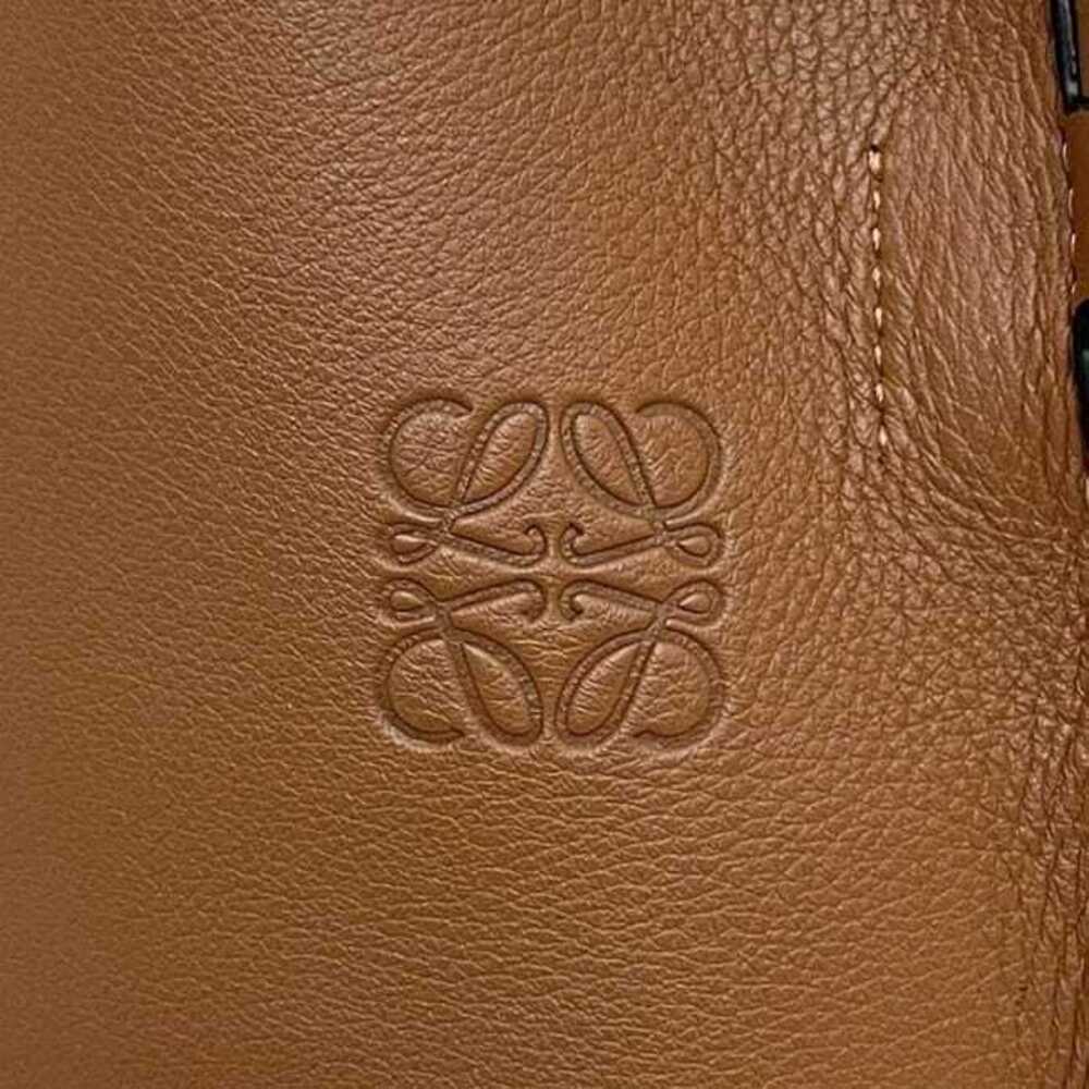 Loewe Shoulder Bag Gate Bucket Brown Paulas Ibiza Canvas Straw Tan Leather - Picture 8 of 10
